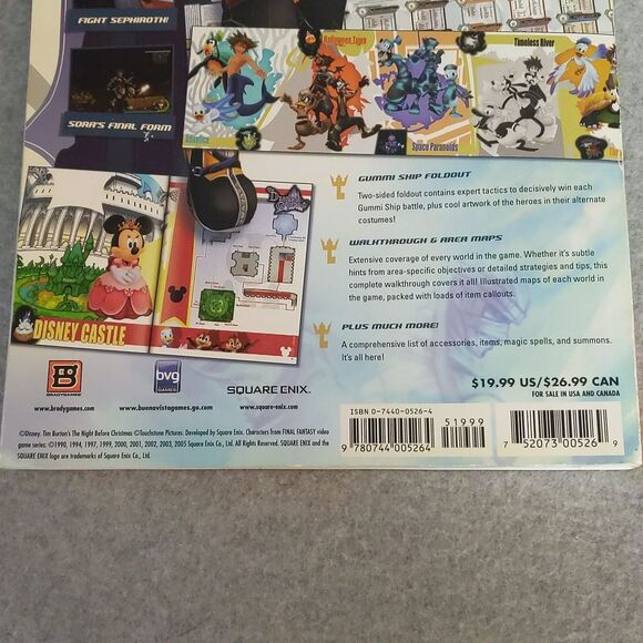 Disney Squaresoft Kingdom Hearts II Official Strategy Guide - Paperback 2006 - Picture 3 of 3